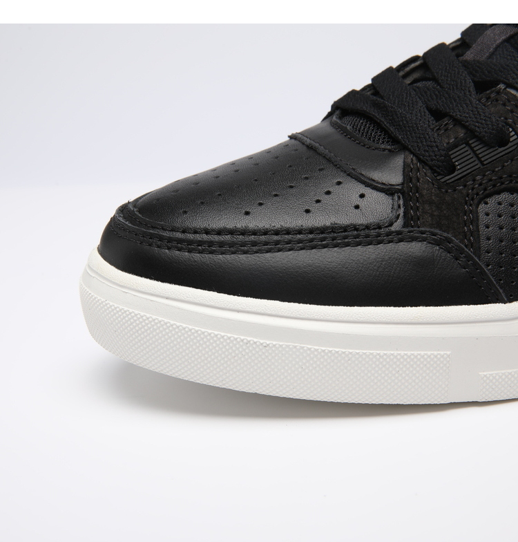 利郎轻时尚lilanz新款板鞋黑色休闲鞋男轻便潮流鞋子q0qxl304黑色245