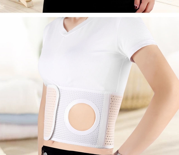 附件腹部造口弹性绷带透气加固旁疝腹带 5厘米口径(xl码)四季透气款