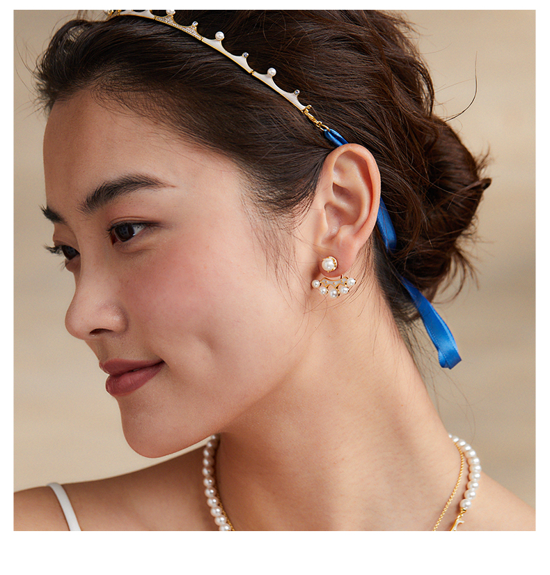 fellala翡拉拉甜心系列双戴耳环时尚气质耳饰甜美珐琅珍珠耳钉女商场