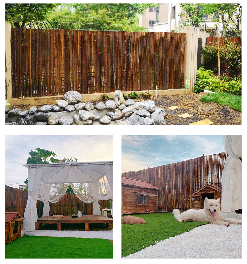 竹篱笆墙防腐栅栏户外别墅庭院竹子隔断竹竿围墙室外阳台日式竹围栏锐