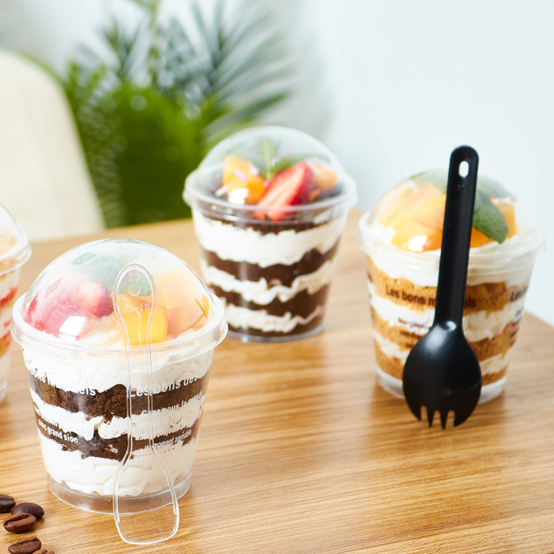 慕斯杯子带盖甜品布丁杯双皮酸奶一次性木糠杯塑料蛋糕杯提拉米苏杯