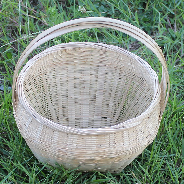 农村竹篮 手工编织手提篮子买菜篮子竹编鸡蛋篮厨房收纳筐水果礼 水果