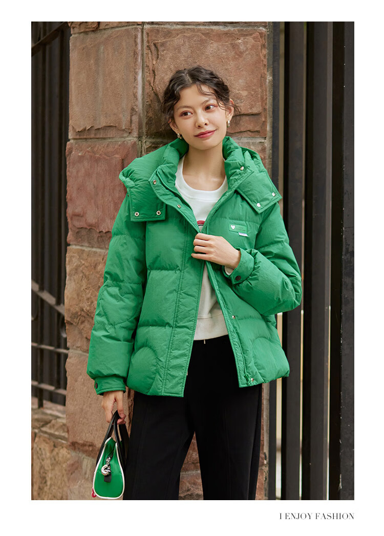 ief/爱依服羽绒服2022年新女短款白鸭绒加厚冬季面包服3520a-d6101