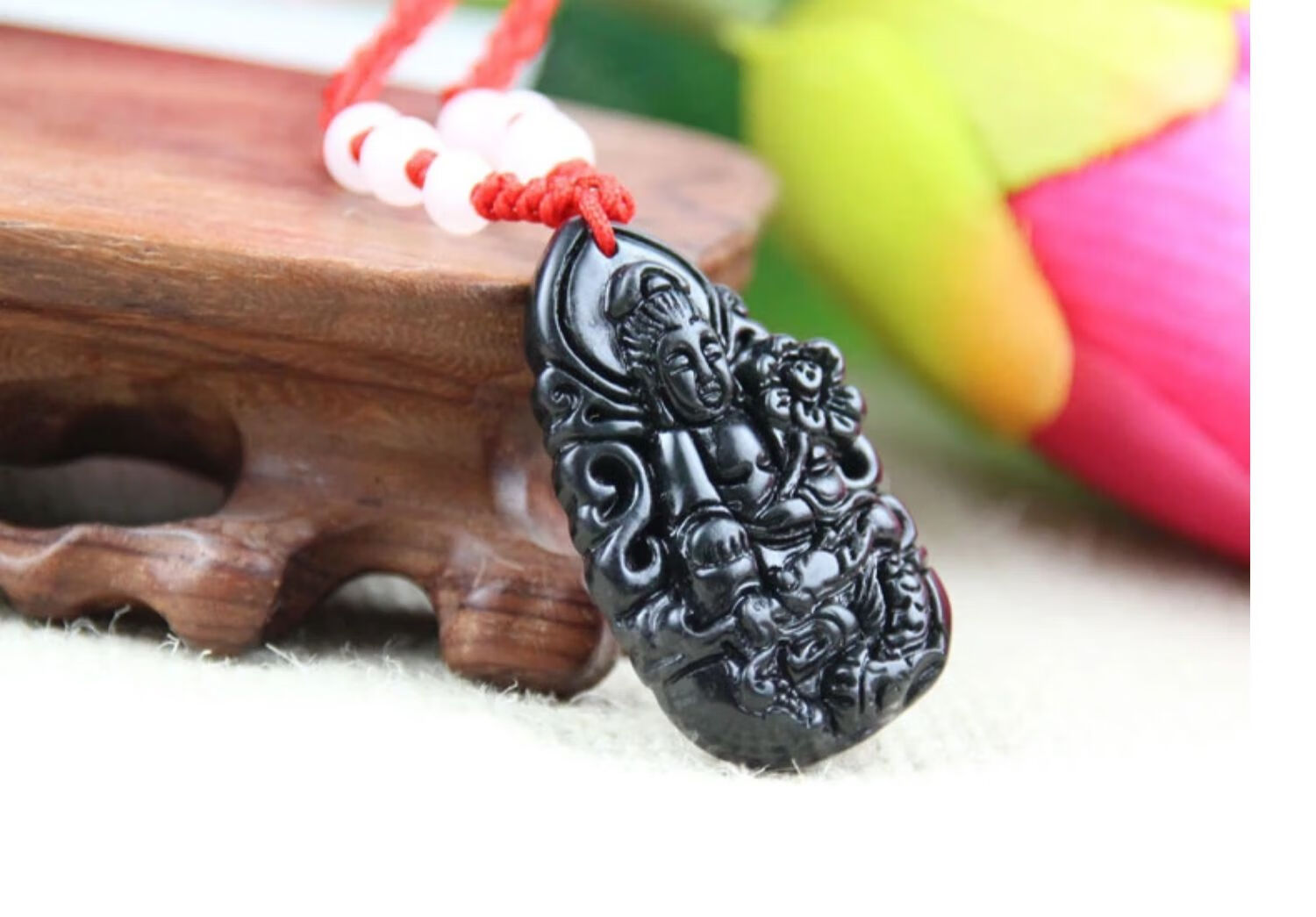 泰山墨玉 吊坠 十二生肖守护神 本命佛 鸡 不动尊