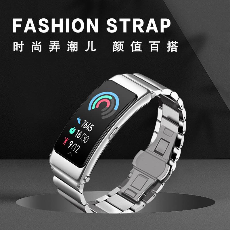 品质保证b6手环表带钢制腕带硅胶表链高档金属商务版精钢蝴蝶扣鳄鱼皮