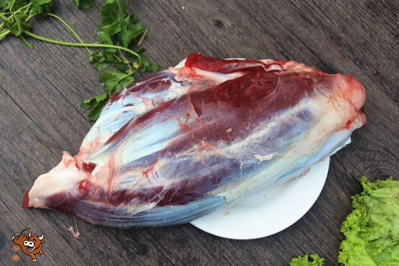 橙伯乐清真本地黄牛腱子纯腱弧不带腿肉纯干原切不调理筋花多5斤牛腱