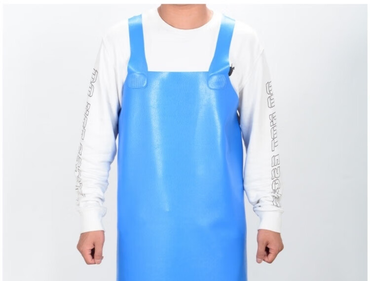 搬瓷砖家用长款牛津胶围裙防水塑料屠宰场围腰透明杀鱼工作专用工装可
