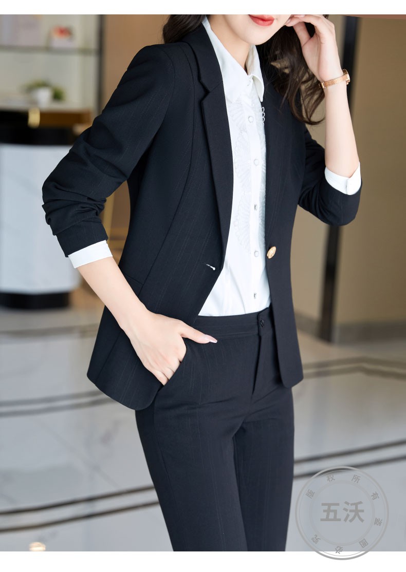 五沃职业装女装套装小西装女神范总裁商务上班正装销售经理公务银行