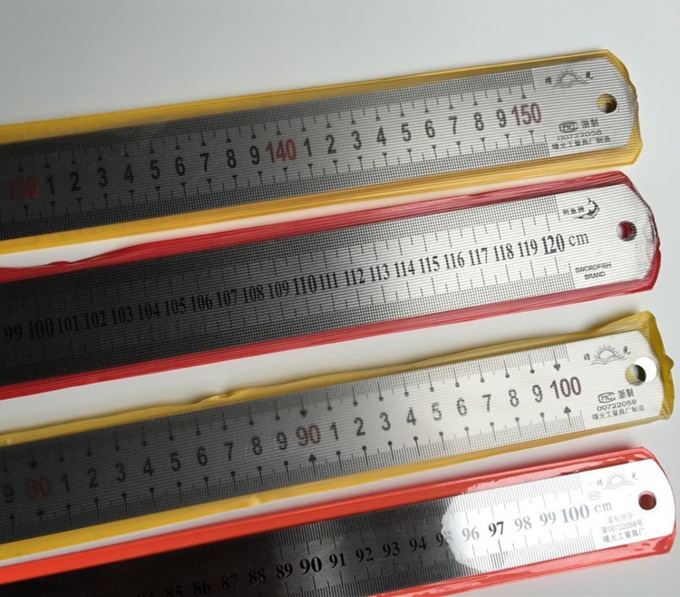 透明有机塑料直尺钢尺1560100cm1米105125米150长尺