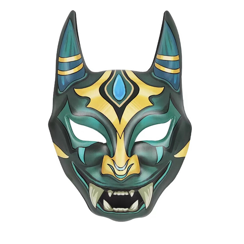 原神魈的面具国风原般若女巫万物有灵狐狸日系变装美女日系万圣节年会