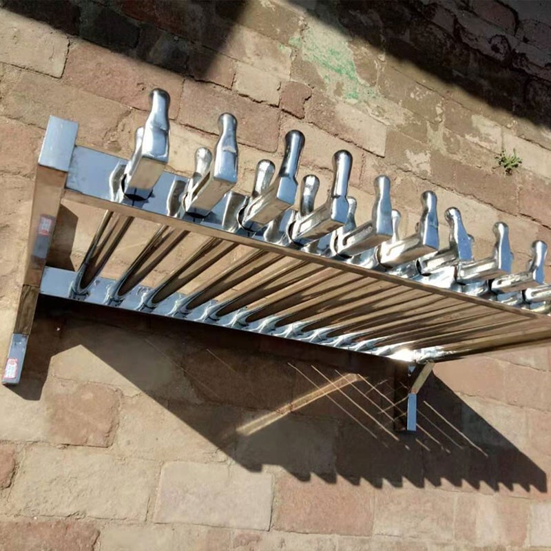 12孔不锈钢f扳手架子单排插孔式阀门扳手架 f型扳钩架子 12孔 定制