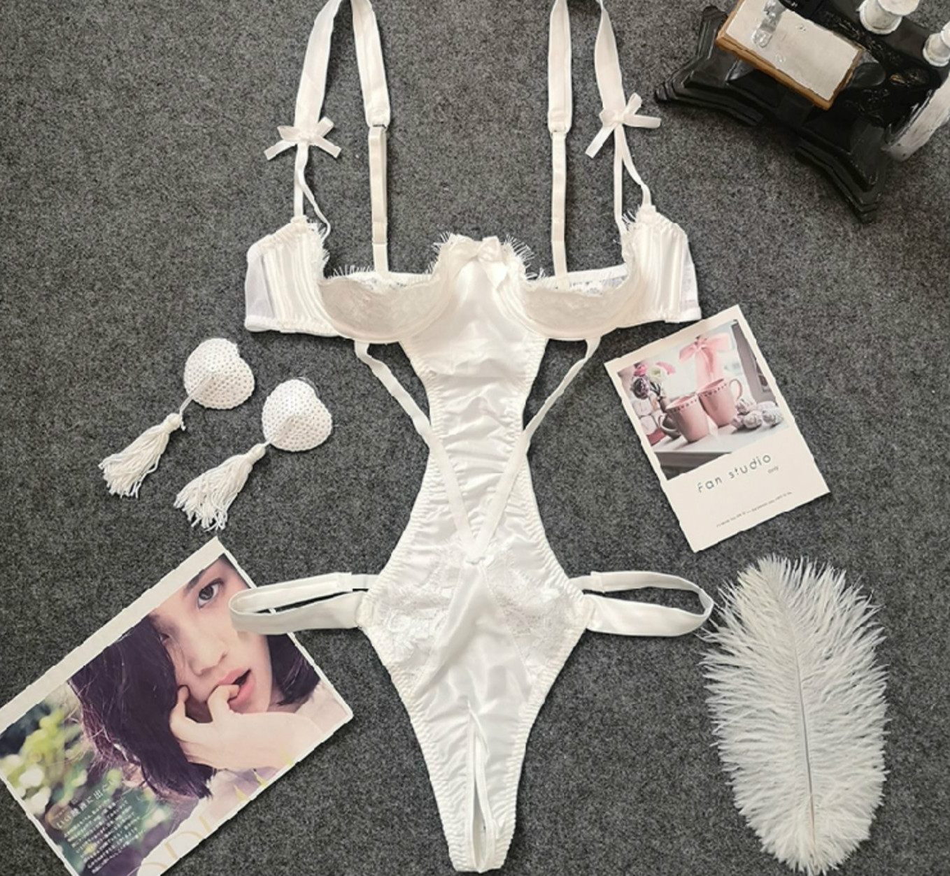 保密货浪莎内衣女连体衣文胸女l营性感新品性感塑身连体内衣有钢圈