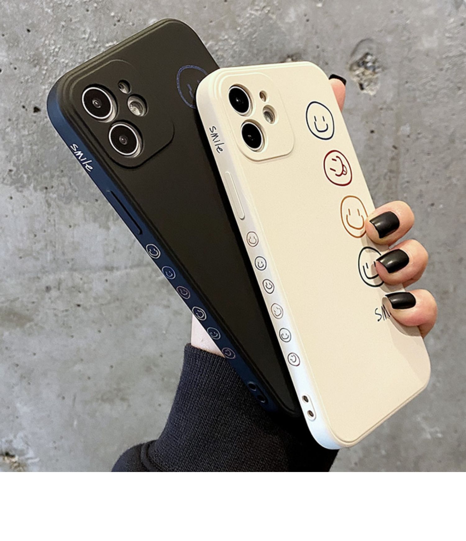 影元素 侧边笑脸适用苹果12手机壳iphone11promax硅胶xr软壳13promax