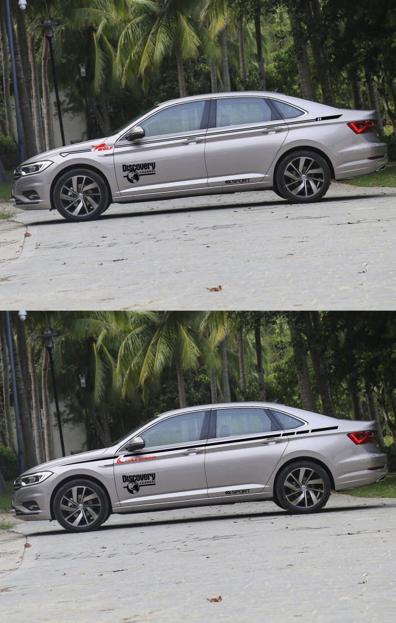 大众速腾车贴拉花 改装 车身腰线贴纸 速腾专用彩条汽车贴花 款式5