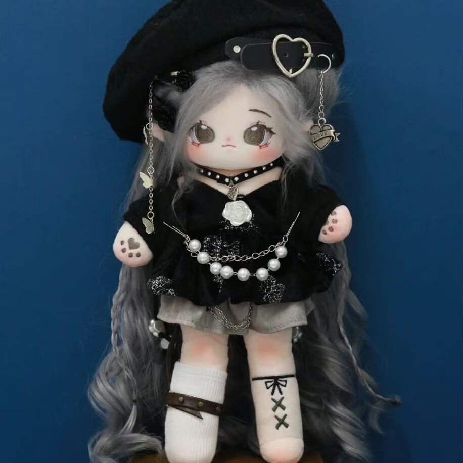 狼妹棉花娃娃20cm现货裸娃无属性公仔狼妹生日礼物女生少女心闺蜜 执