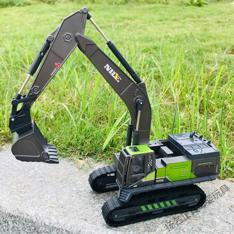 挖掘机钩机儿童男孩益l智玩具履带滑行仿真静态模型工程车小朋友很
