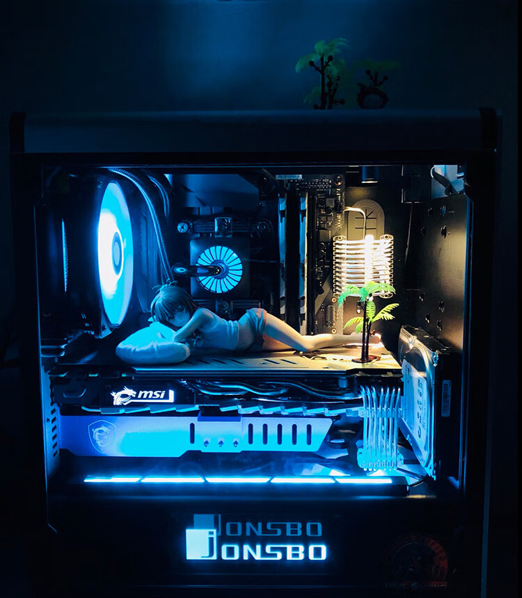 结城美柑手办穹妹电脑主机装饰性感美女机箱手办男生机箱动漫摆件 雪