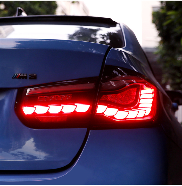 320 325li330升级m4鱼鳞gts熏黑尾灯 熏黑款龙鳞尾灯【一套】 1只