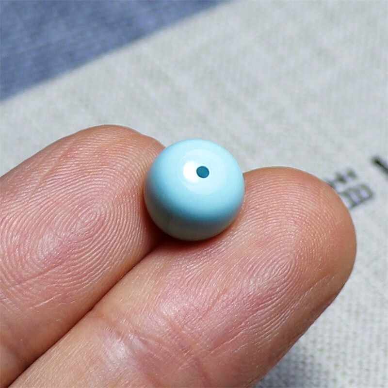 天燃绿松石老形珠 喇叭山果冻料 高瓷原矿无优化 diy散珠配件配饰 39