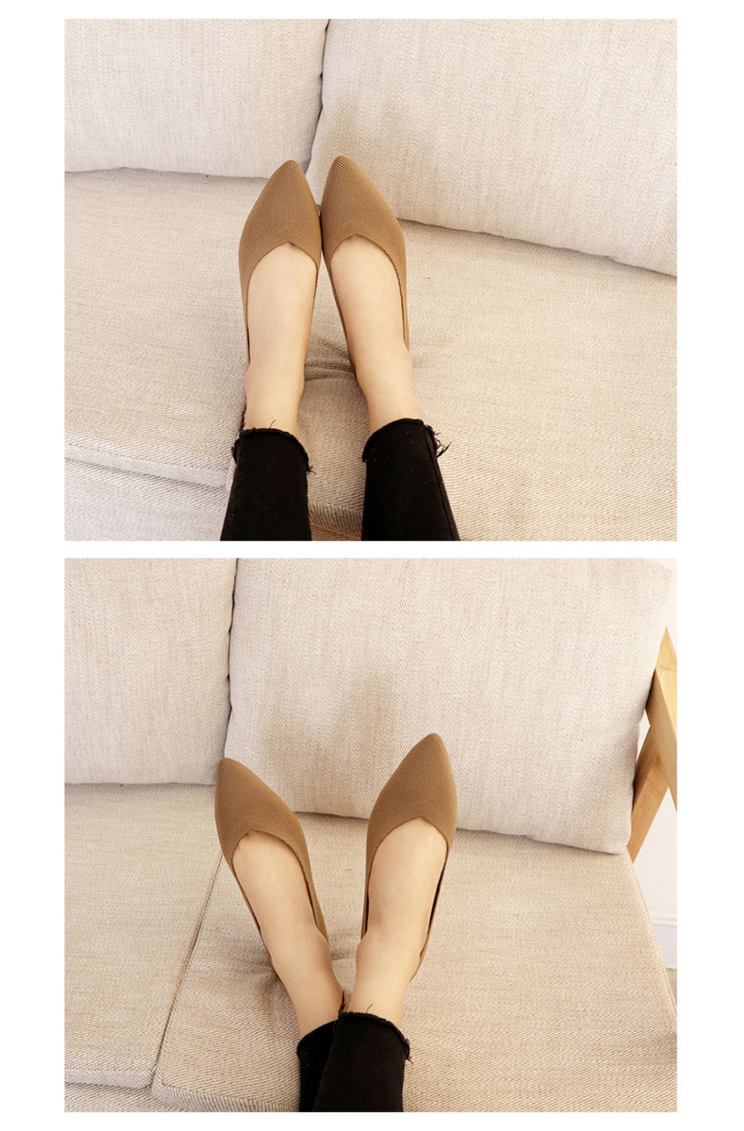 sarehnouri王妃同款编织单鞋女2021飞织飞线浅口软底孕妇平底布鞋懒人