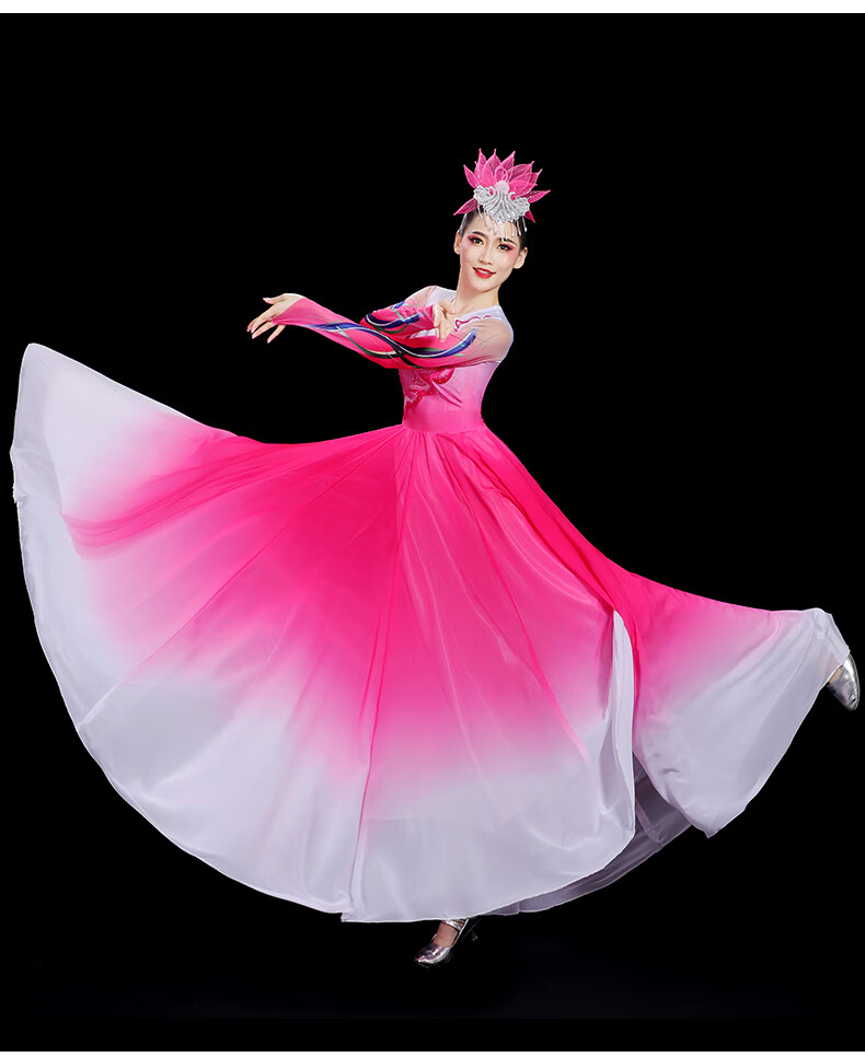 服比赛服练功服演出服连衣裙开场舞大摆裙大气伴舞台装表演服装新款