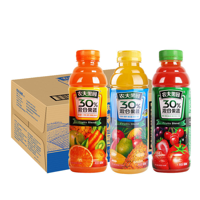 农夫果园整箱30%混合果蔬胡萝卜橙子菠萝芒果 农夫果园胡橙 9瓶分享装