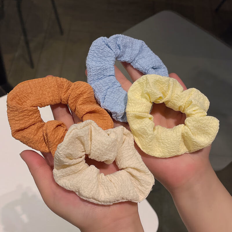 春夏简约百搭泡芙猪大肠发圈可爱少女肥肠皮筋发绳韩国ins头绳女2个装