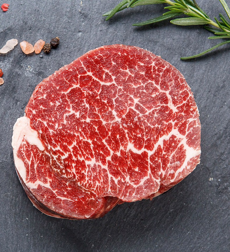 帕莱农澳洲进口新鲜原切菲力牛排m5 和牛谷饲厚切牛排雪花儿童牛扒