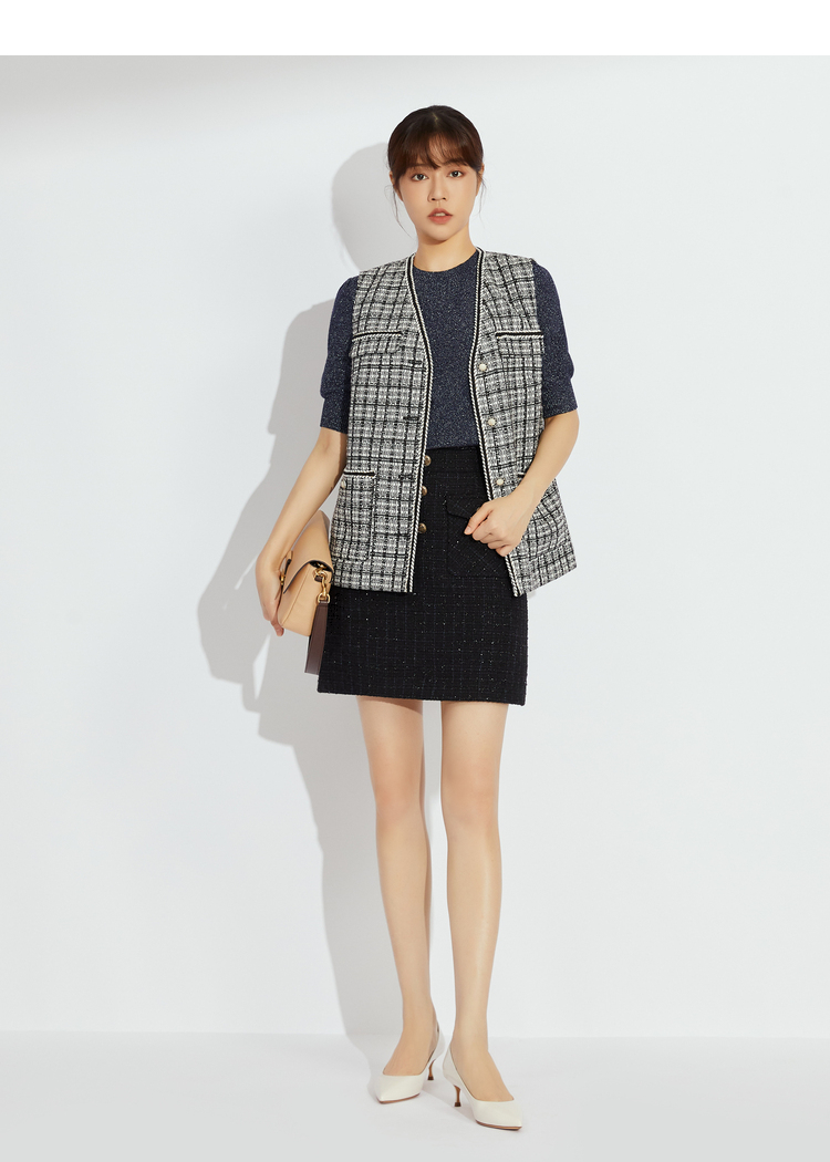 哥弟女装2021新款泡泡袖葱纱圆领短袖针织衫女t恤设计感气质上衣a3