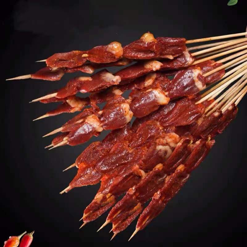 奥尔良鸡心串烧烤肉串30串鸡心串炭烧烤生鸡心串烧烤鸡心串一包30串