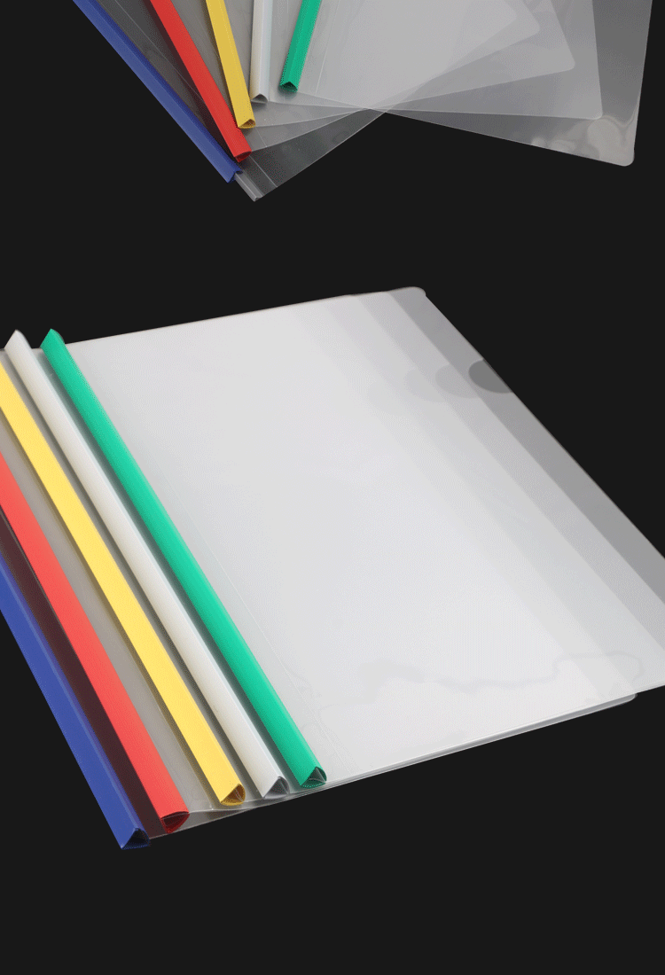 亚信 抽杆文件夹透明抽杆夹a4拉杆夹加厚文件夹资料夹试卷夹报告夹 夹