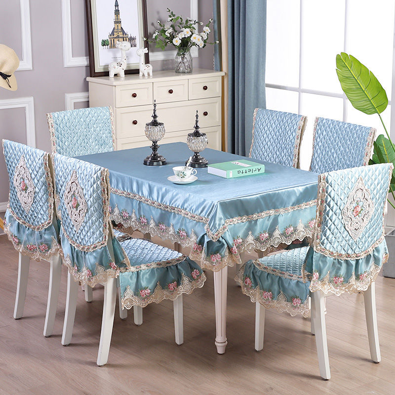 纯色餐桌椅子套罩家用餐椅套现代简约桌椅套布艺通用椅套椅垫套装中式