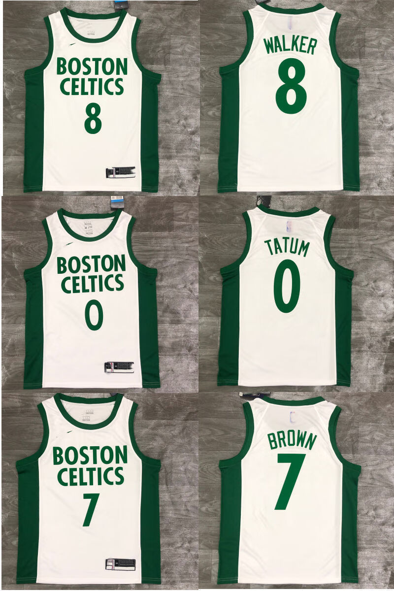 75周年22赛季凯尔特人队城市版复古塔图姆球衣布朗欧文沃克篮球服 22
