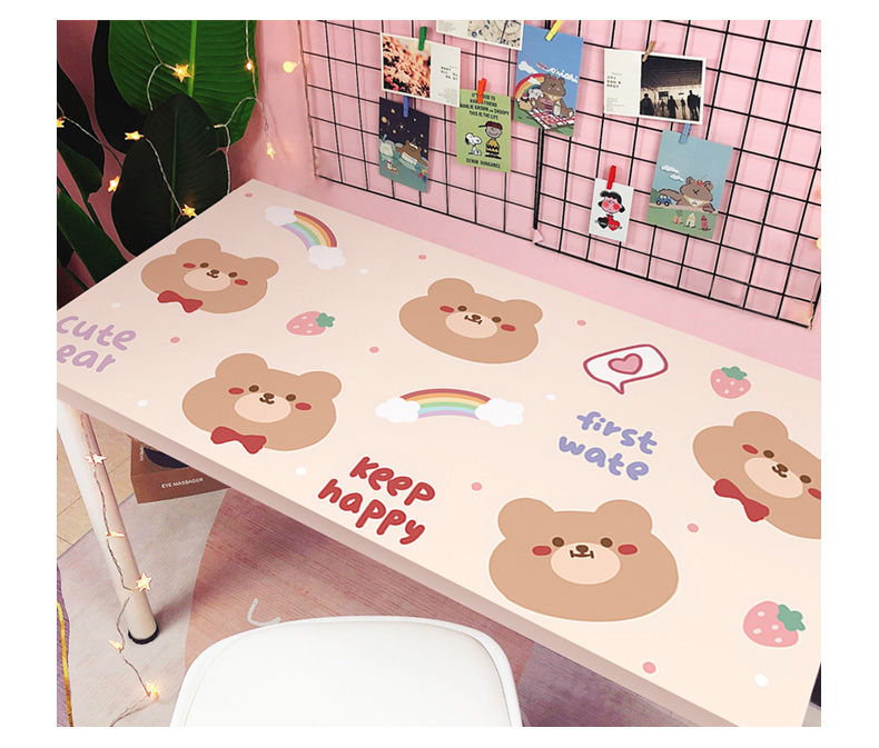 卡通桌面贴纸防水防油墙贴自粘桌纸学生宿舍ins学习桌贴书桌贴膜amzy