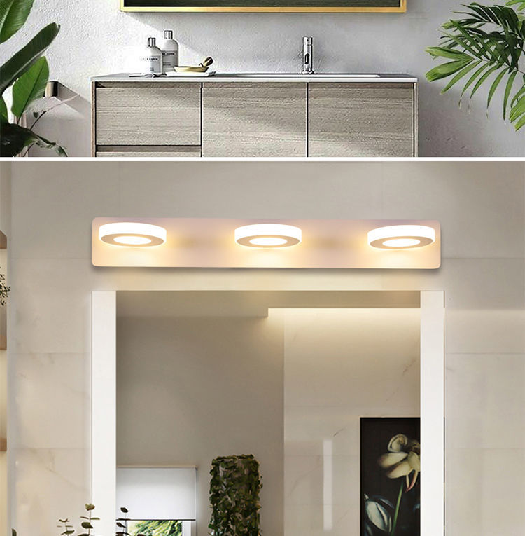 乔兹镜前灯led卫生间镜灯免打孔化妆洗漱台补光浴室壁灯超亮现代简约