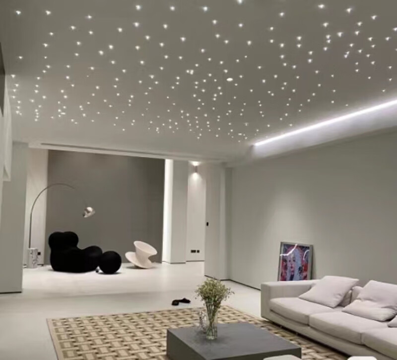 星空顶天花板现代简约l石膏板星空顶天花板led满天星吊顶影音室客厅