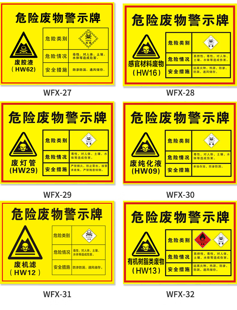 危险废物标识牌填写图片