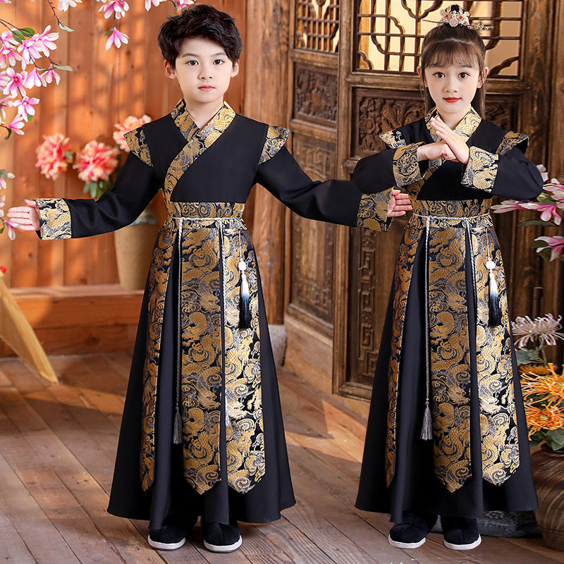 儿童古装男童汉服中国风小男孩子中秋节传统服饰童装古风小学生演出服