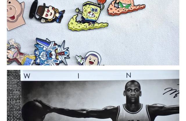 海绵宝宝派大星打篮球情侣胸针可爱日系卡通学生金属徽章个性配饰