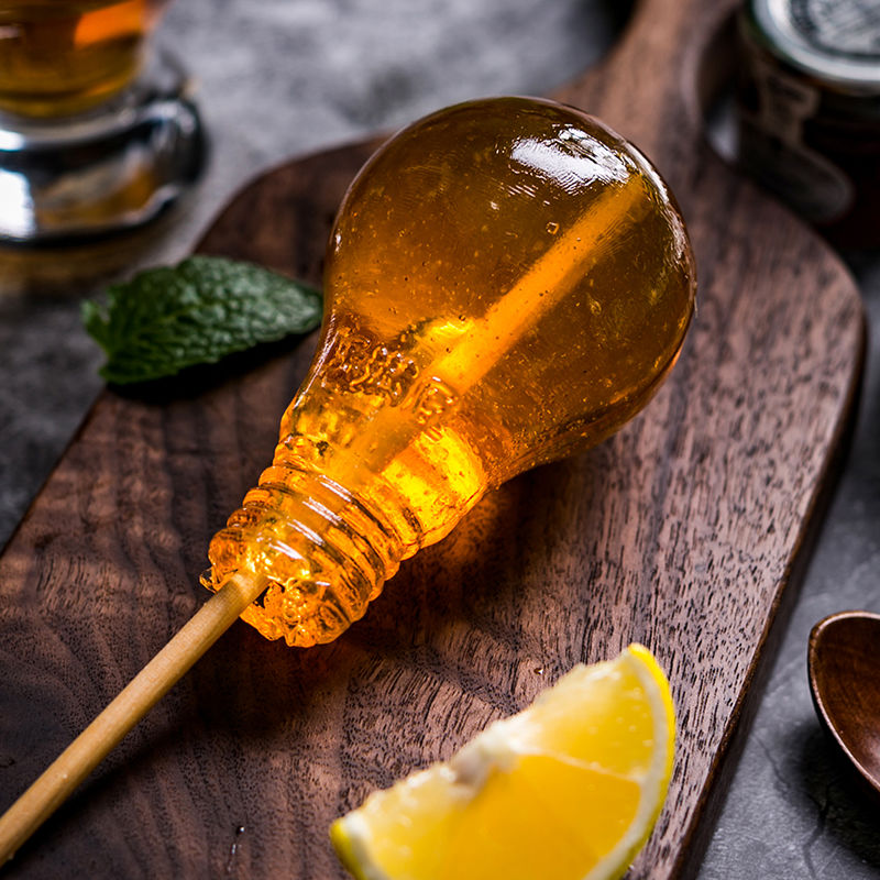 火爆网红发光大灯泡糖11舔不完够大棒棒糖男女闺蜜生日零食浅绿薄荷味