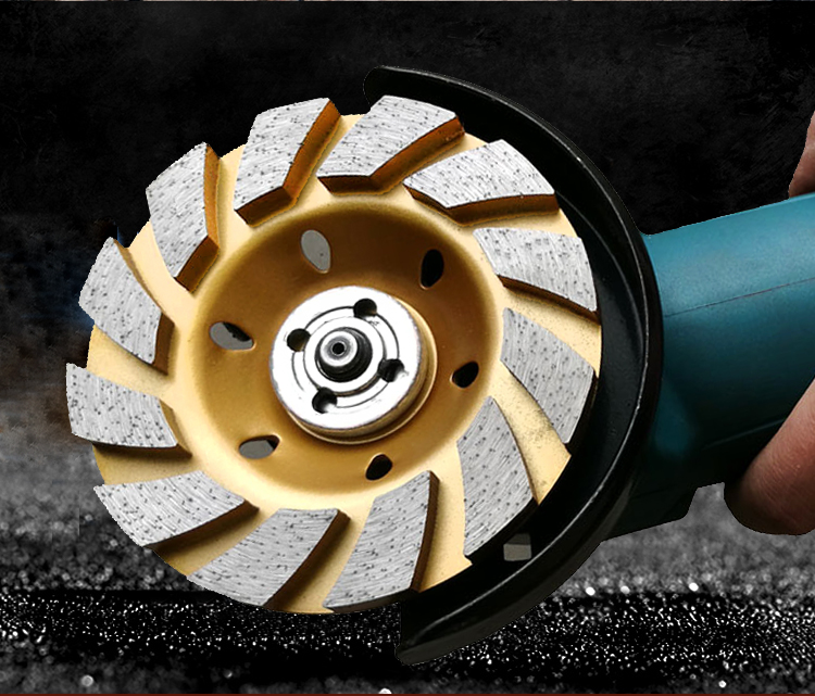 加厚金刚石磨盘角磨机打磨片大理石材水泥混凝土地坪磨轮碗磨100mm超