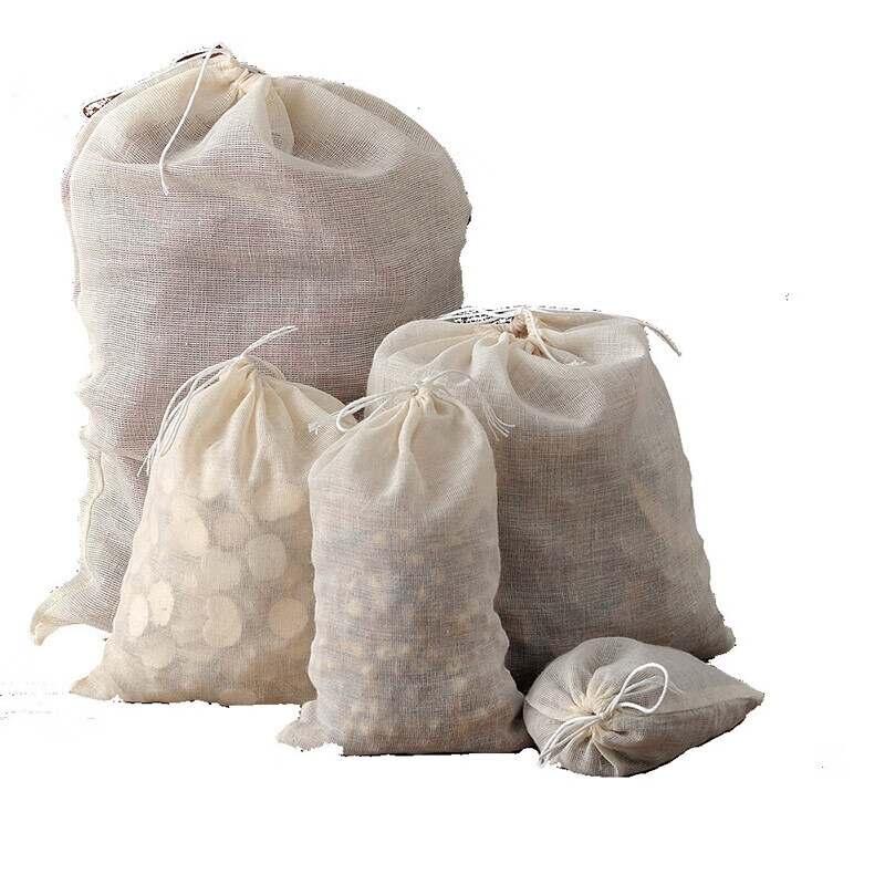 BONZEMON 棉布袋 棉纱布袋 过滤袋卤料袋煲汤袋 隔渣袋可重复使用 13*16cm(12只)
