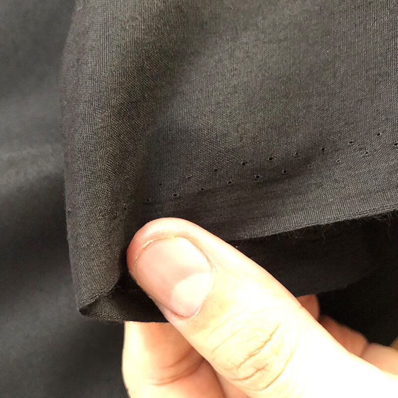 黑色的确良布料封边布白布涤棉沙发里布tc涤纶胚布薄纯色面料黑 黑色