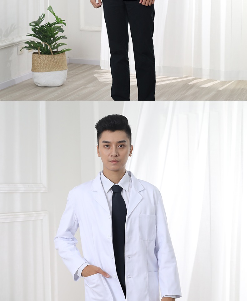 男医生服短款白大褂长袖实验服卫生所房医护工作服短袖无尘服食品厂
