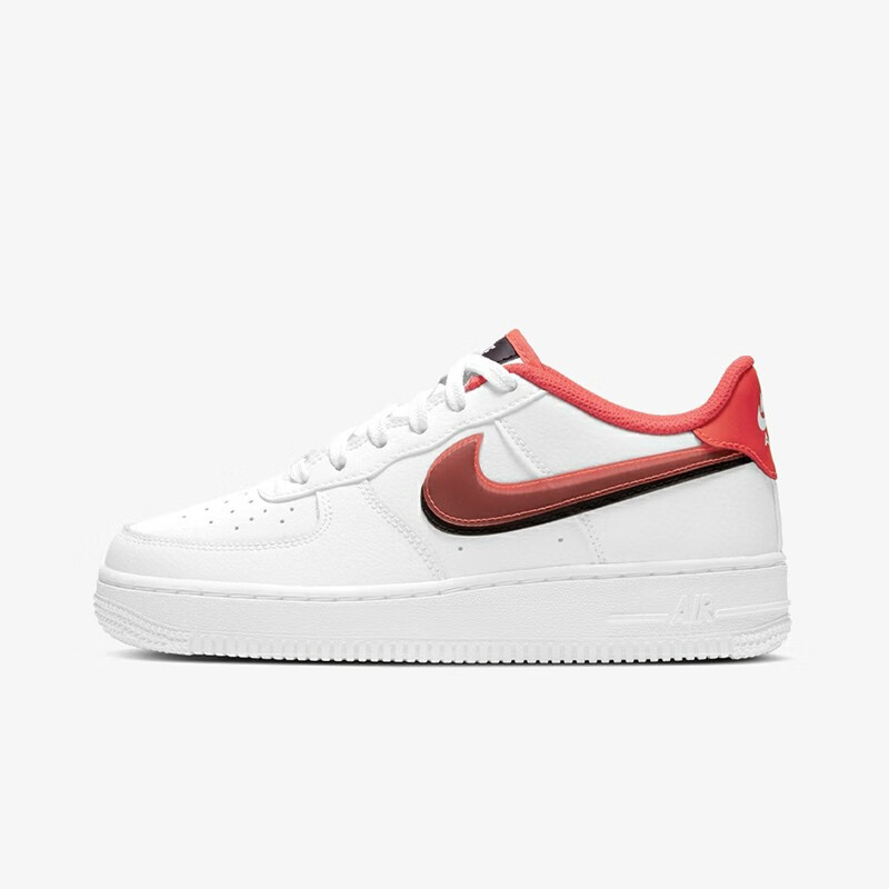耐克nike air force 1空军一号af1红黑双钩女子低帮休闲板鞋 cw1574