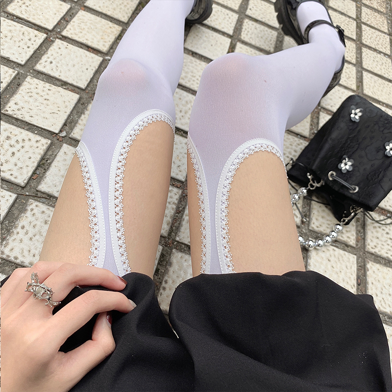 内裤女可插入一体式吊带丝袜黑色镂空性感连体长筒黑丝薄款透明连体