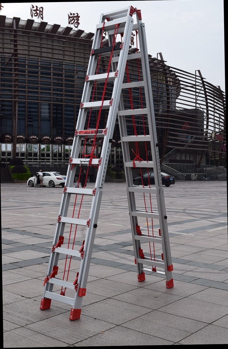 懒猫工程梯子铝合金伸缩梯升降梯多功能折叠梯加厚人字梯装修梯复式楼