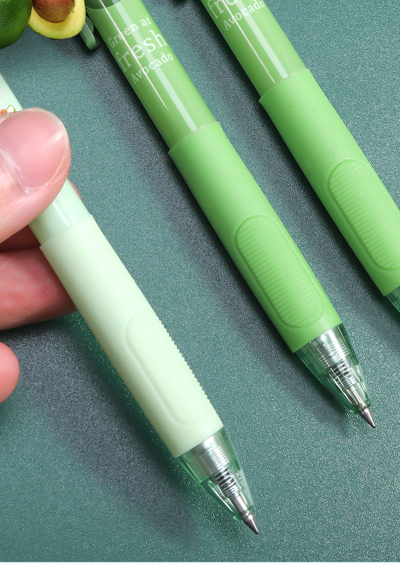 晨光牛油果限定按动中性笔0.
