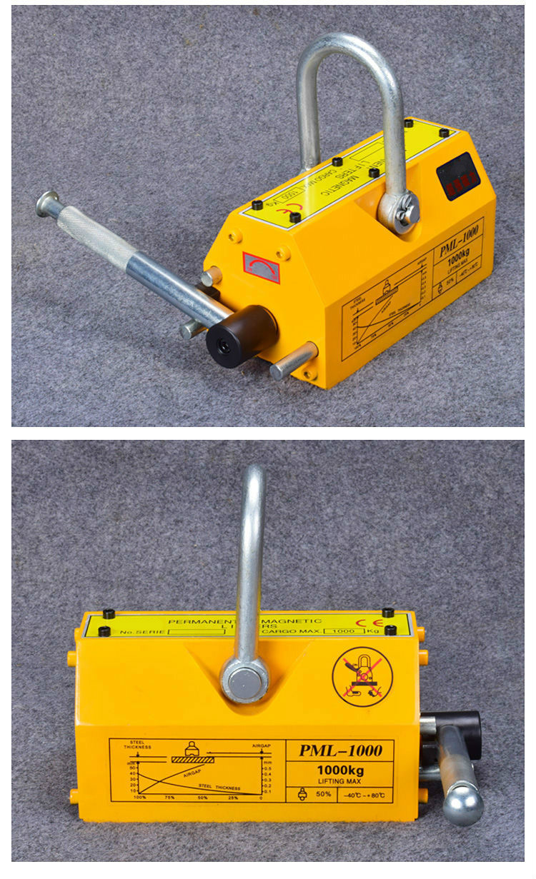 永磁吸盘磁力吊100kg永磁起重器600kg永磁吸盘1t磁铁2t强力磁盘3t吊装