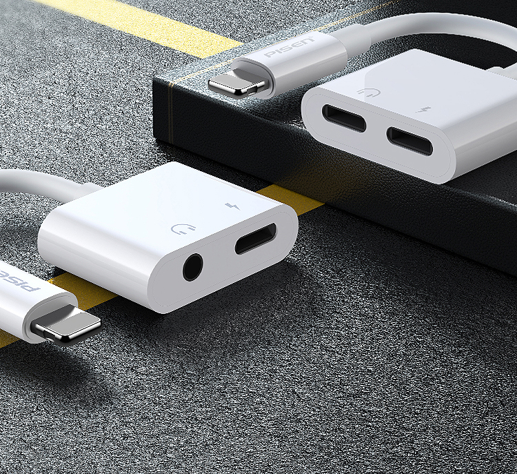 国乒代言品胜苹果耳机转接头iphone11plus转接线xxr12二合一充电转换